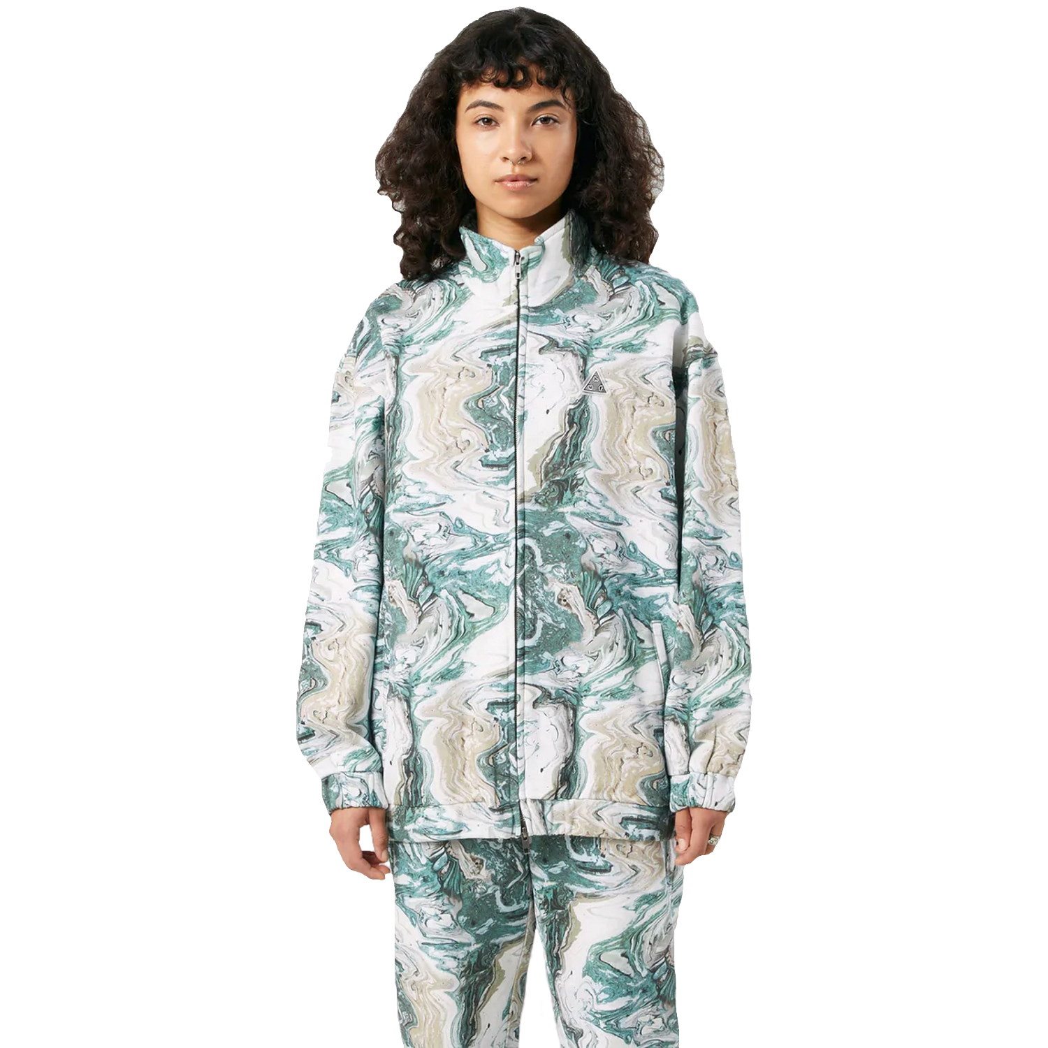 Куртка утепленная Huf SWIRL OVERSIZED FLEECE F/Z