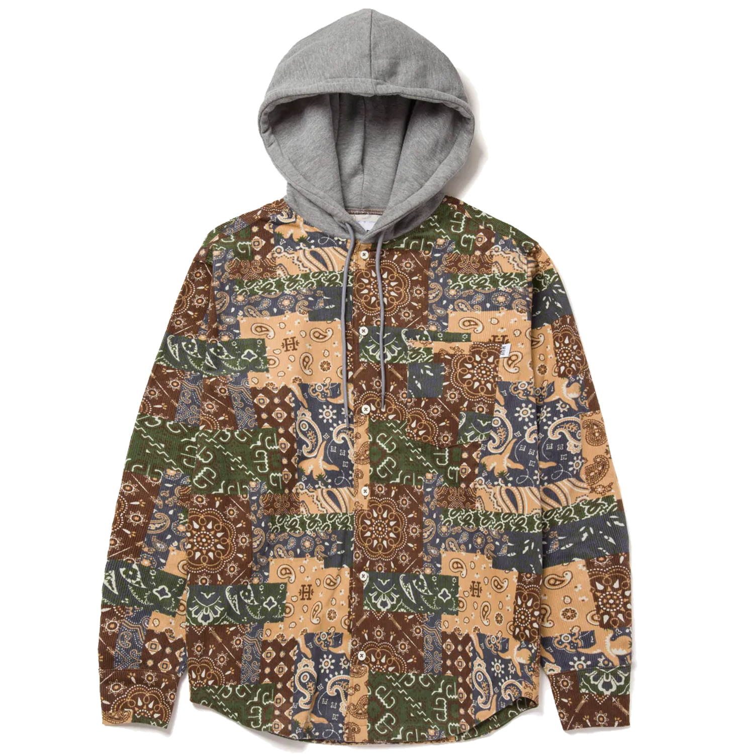 Ветровка Huf PATCHWORK CORD HOODED JACKET